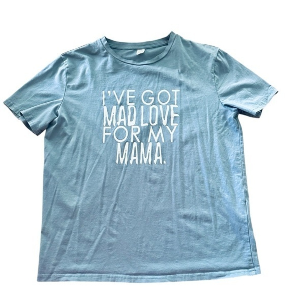 Shein Short Sleeve Graphic T-Shirt - Boys Size 13-14 - Large - Mama - Blue